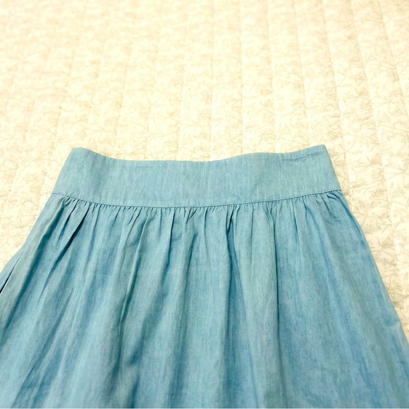 MB Design Chambray Button Up Skirt SZ:S - Picture 4 of 8